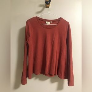 Rust coloured floaty long sleeve